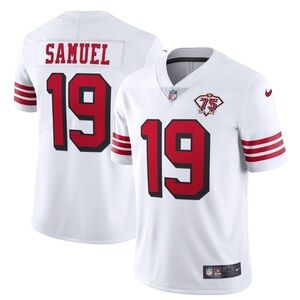 Men’s Nike Deebo Samuel White San Francisco 49ers 75th Anniversary Medium